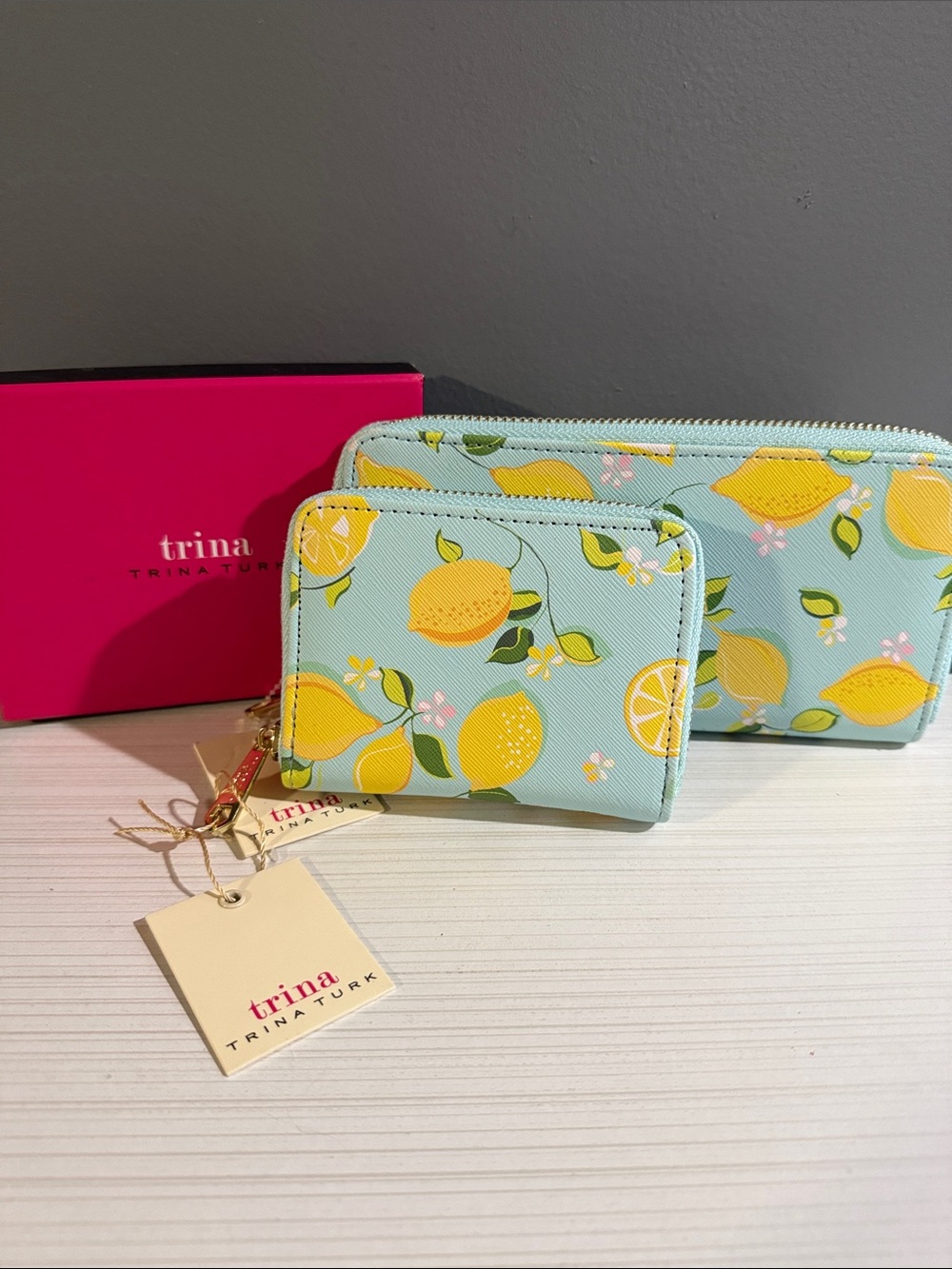 Trina Turk, new tags lemon wallets one has box both have tags $86